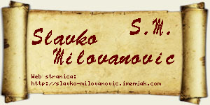 Slavko Milovanović vizit kartica